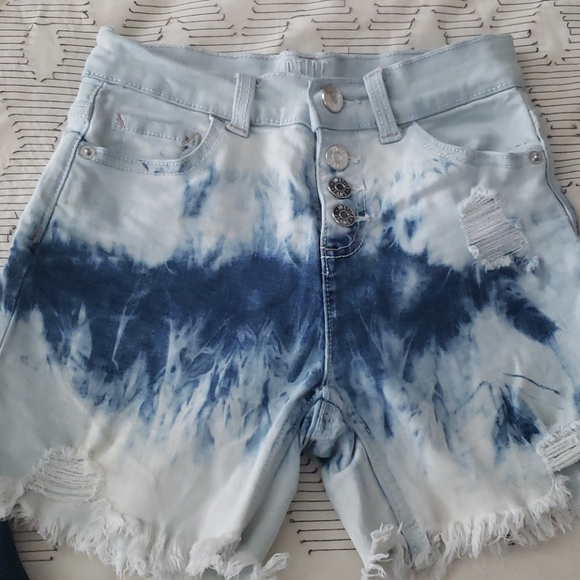 Cute!! 2 pairs of Justice jean shorts (set) - Picture 3 of 4